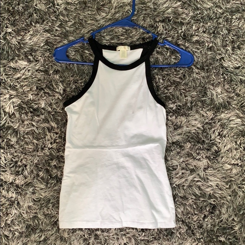 Basic white and black tank